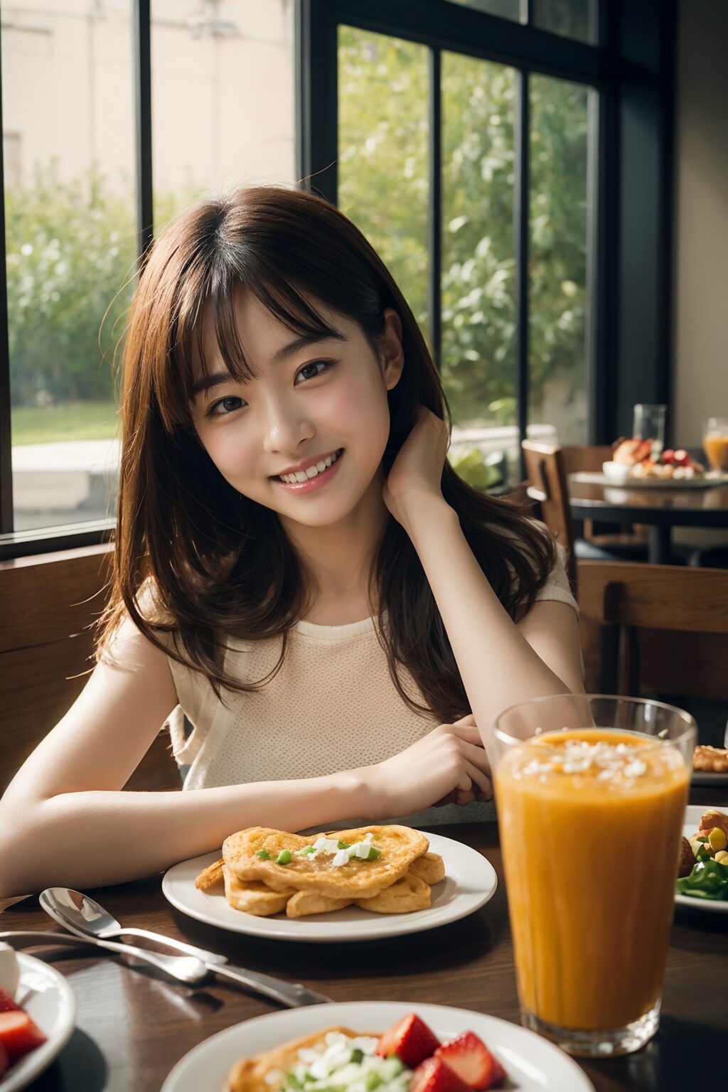 朝ご飯食べて❤