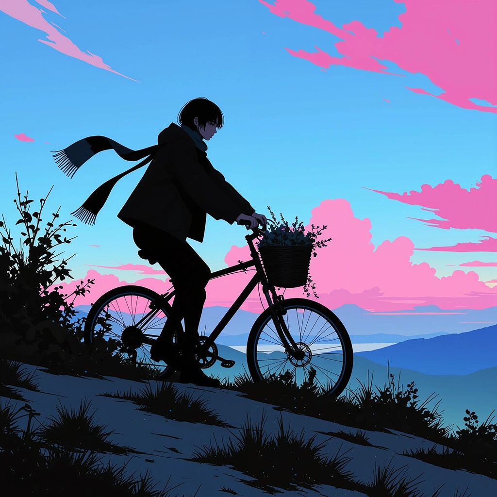 朝焼けサイクリング♂