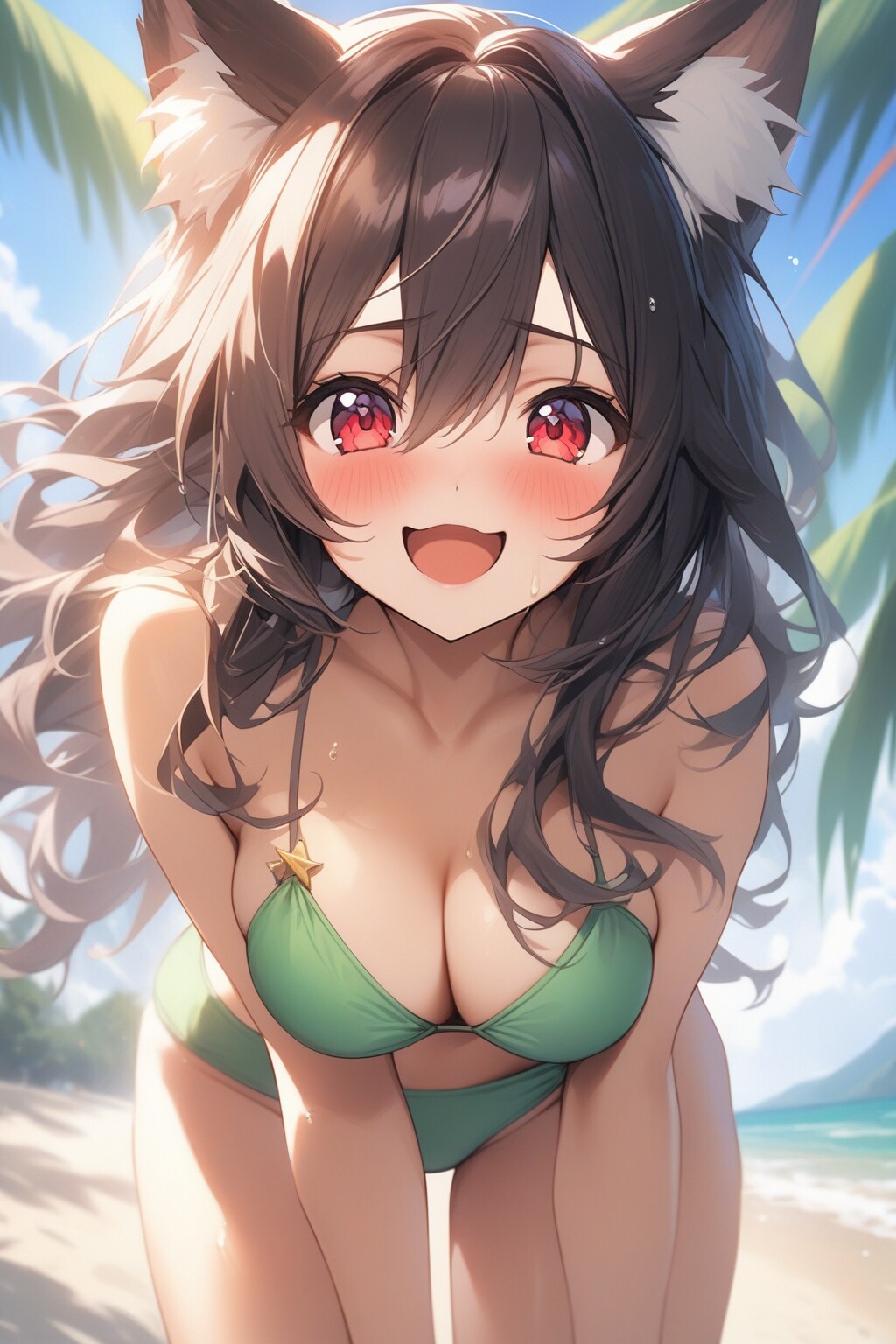 海辺の優しい笑顔