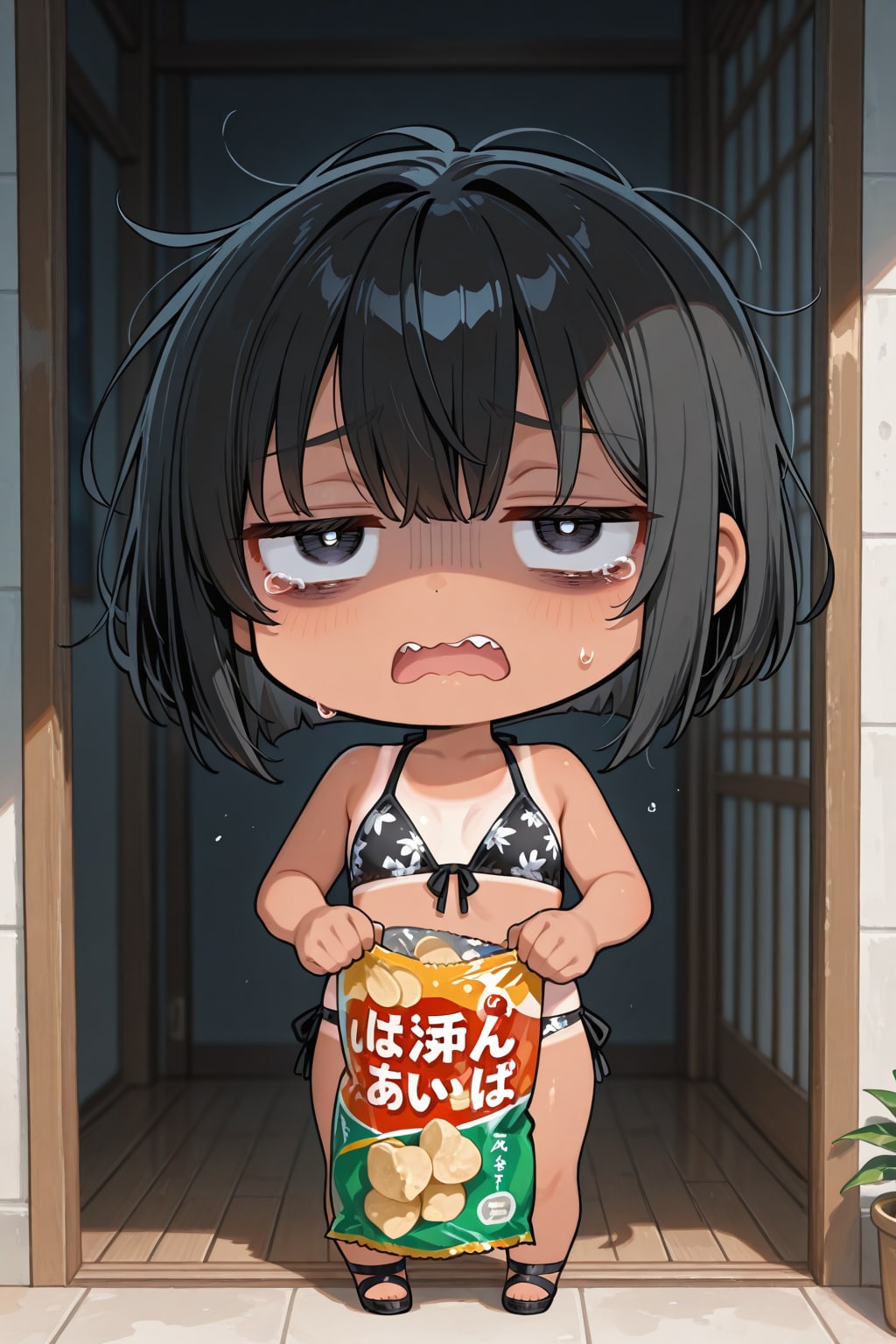 に、にいちゃん…「なふさぶそく」のポテチもらったよぅ…