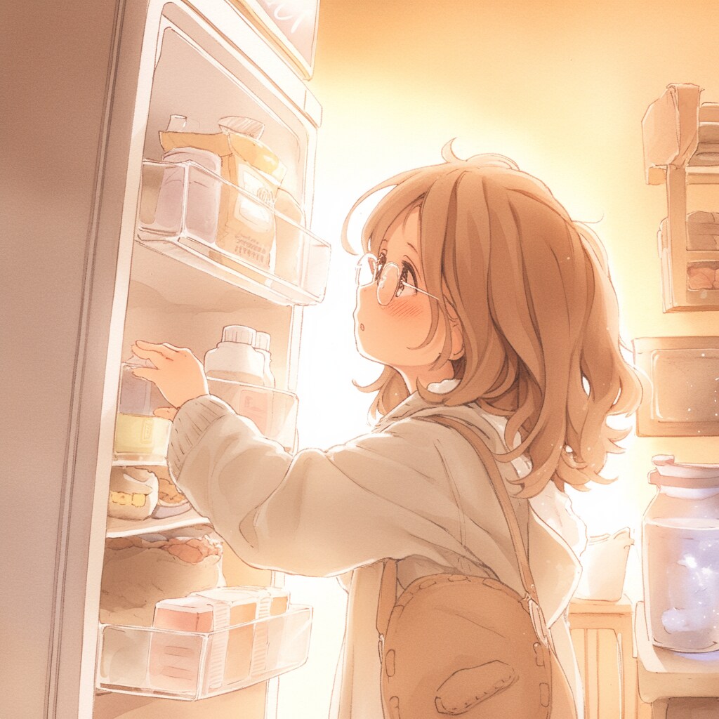 料理をする女の子 Girl cooking