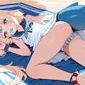 SamekoSabaが砂浜でアイスを咥えながらグラビアパンチラ 8枚目