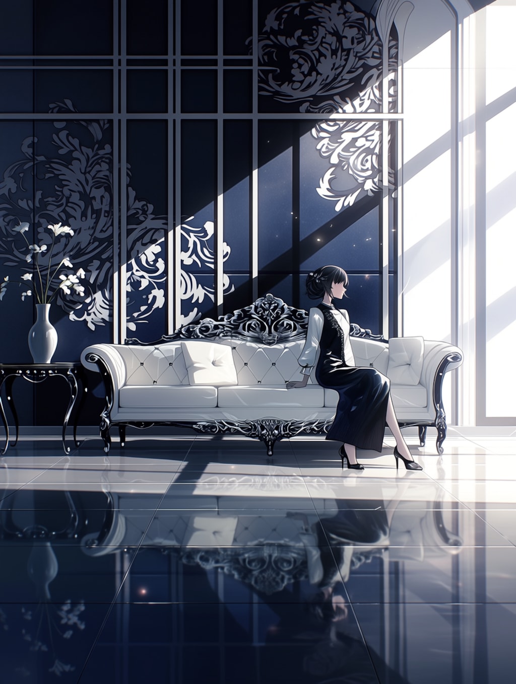 青い部屋