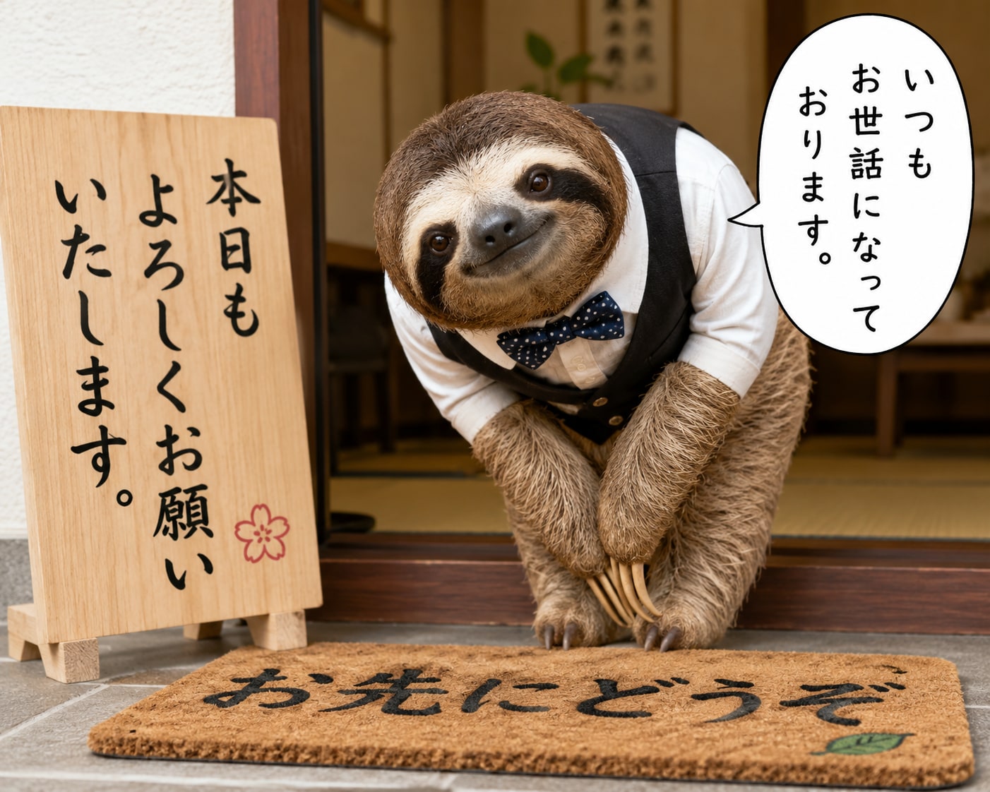 礼儀正しいナマケモノ