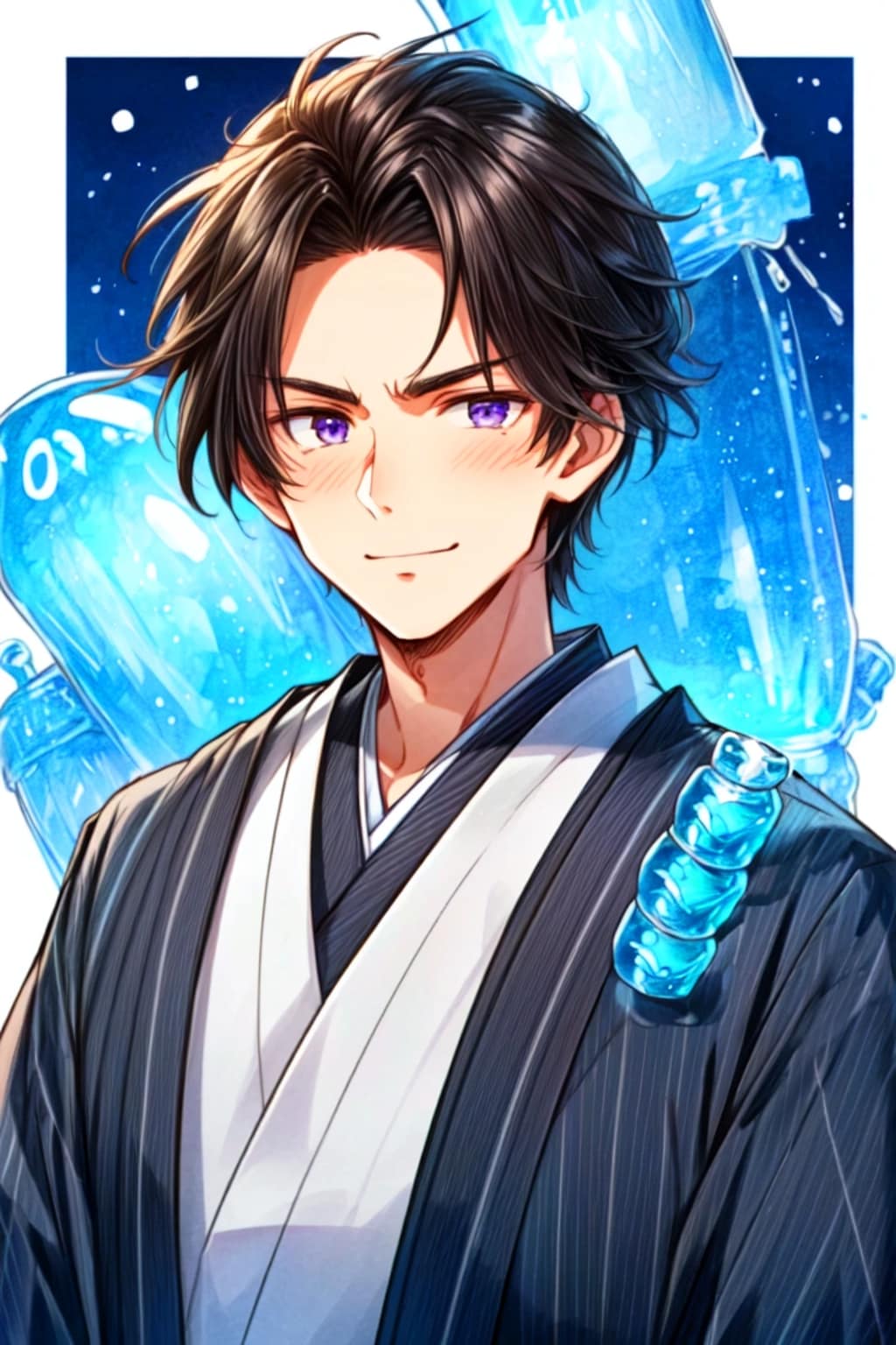 ラムネと黒髪短髪男性★(3枚)