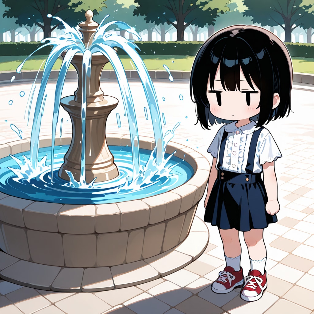 噴水を見に行く