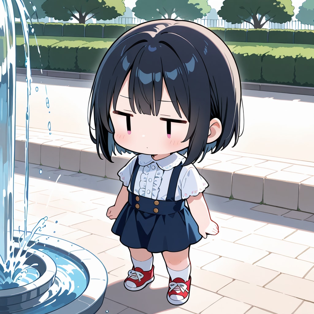 噴水を見に行く