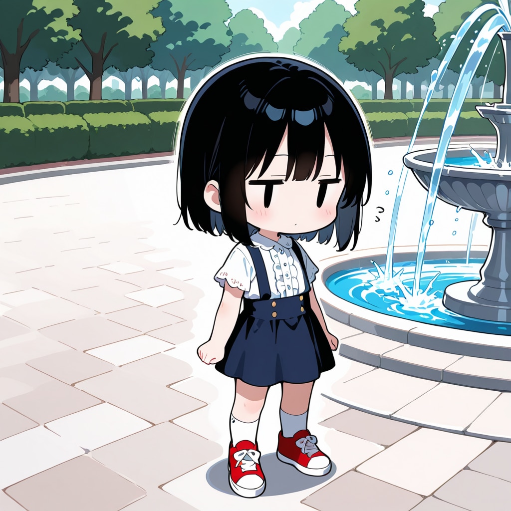 噴水を見に行く