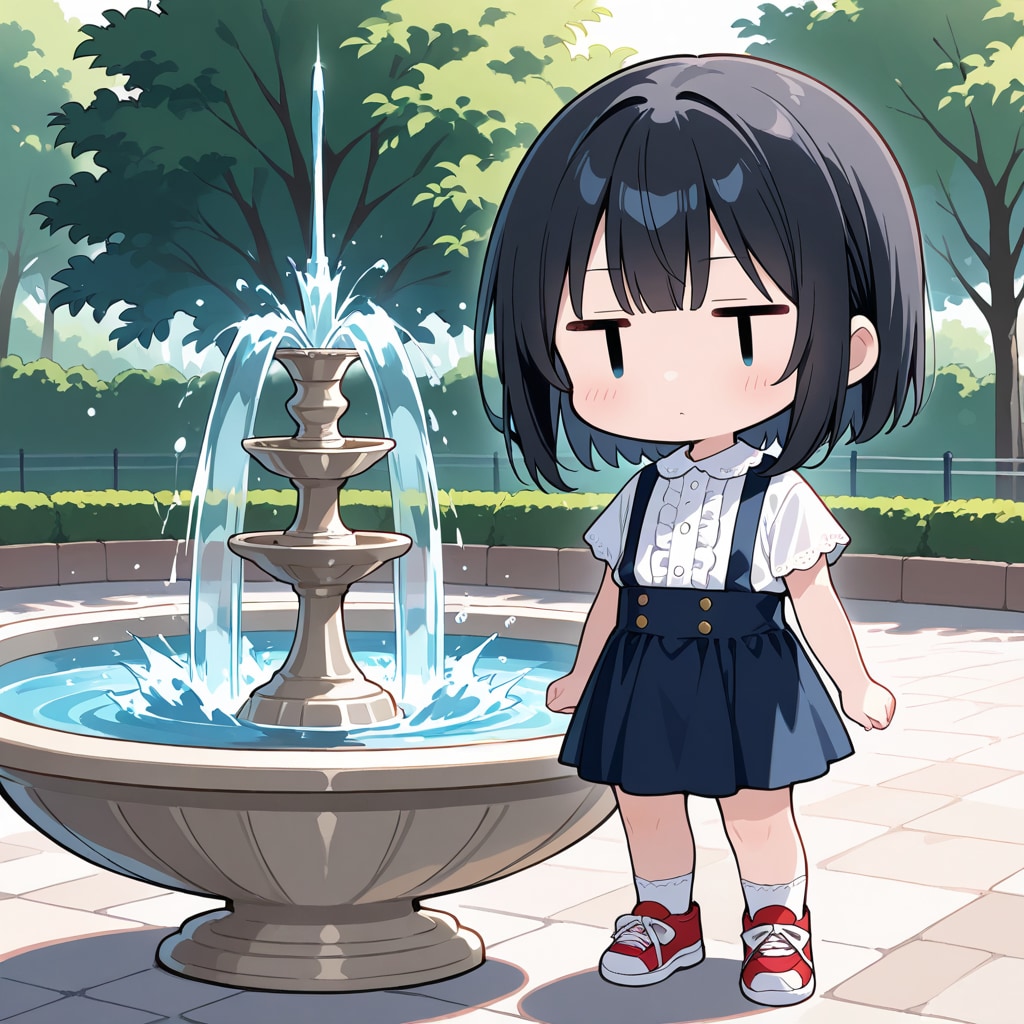 噴水を見に行く