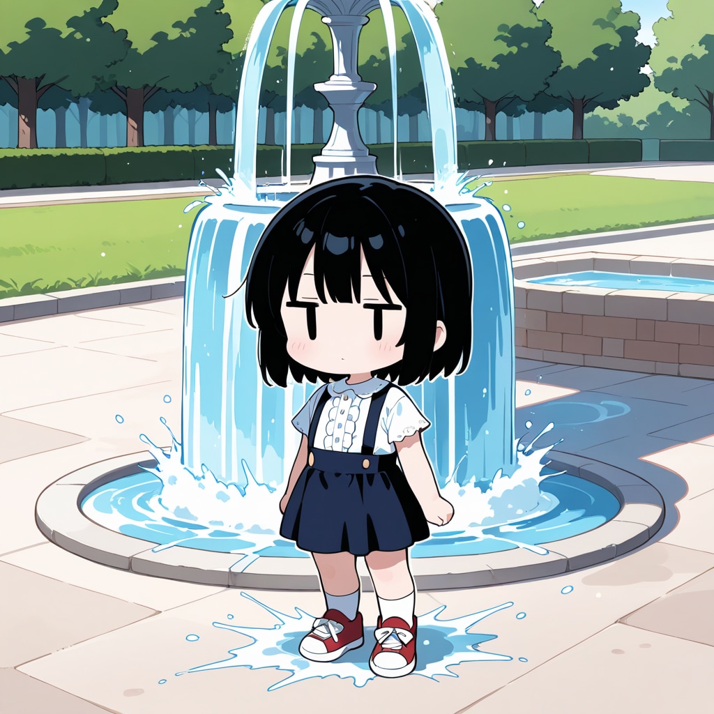 噴水を見に行く