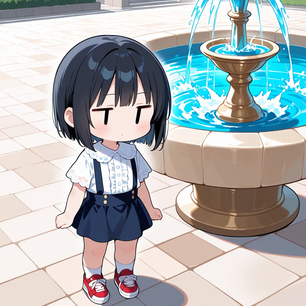 噴水を見に行く