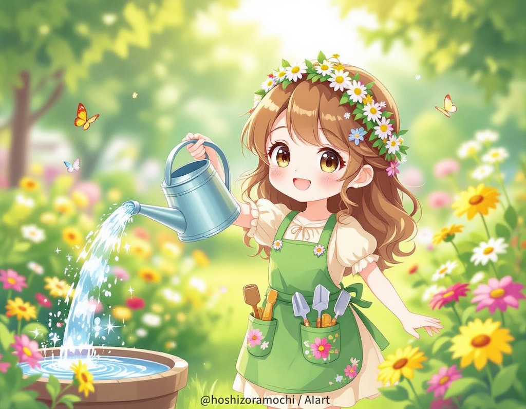 花咲く庭の小さな魔法使い - The little wizard of the blooming garden