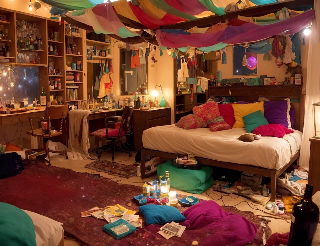 散らかった部屋