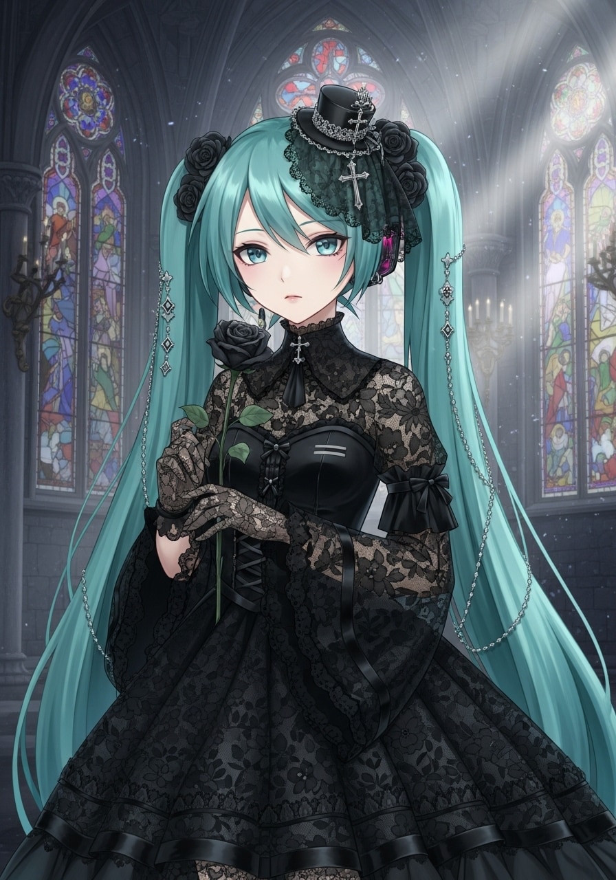 ゴシック・ミクさん | の人気AIイラスト・グラビア