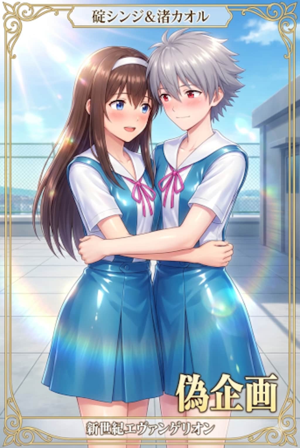 エヴァンゲリオン　碇シンジ&渚カオル女装