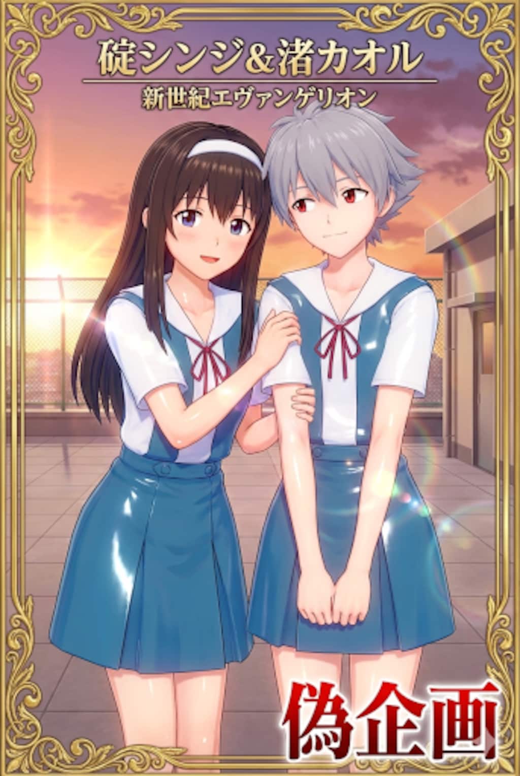 エヴァンゲリオン　碇シンジ&渚カオル女装