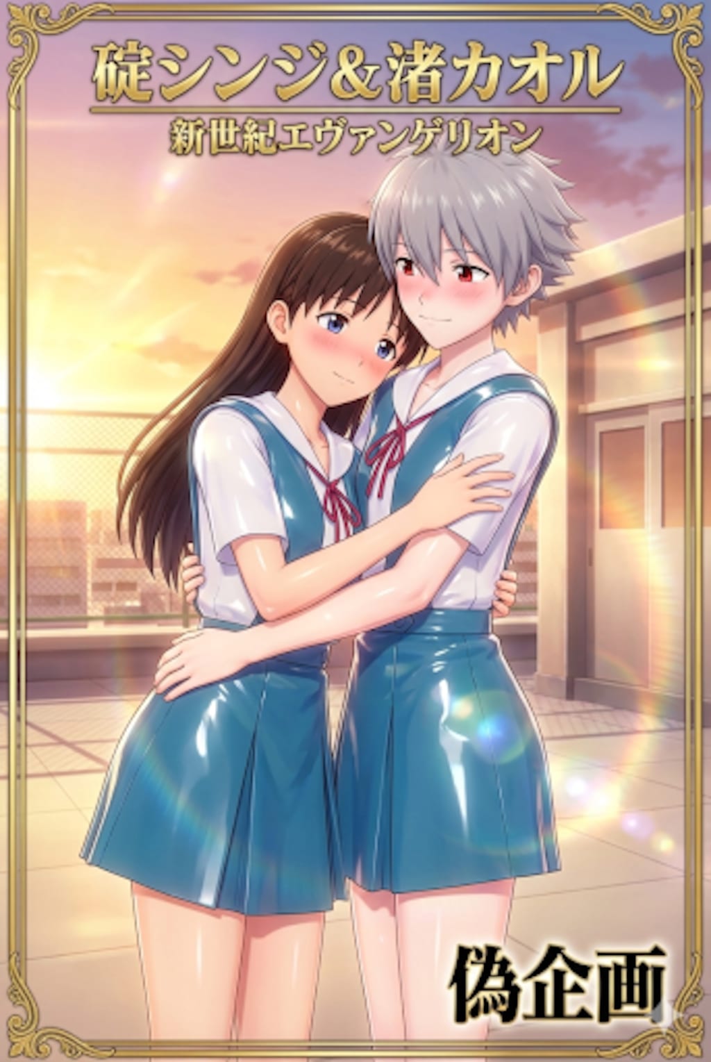 エヴァンゲリオン　碇シンジ&渚カオル女装