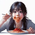（注）ただスパゲッティを食べているイラストなのですが、少々下品なので、あまりオススメしません。 8枚目
