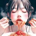 （注）ただスパゲッティを食べているイラストなのですが、少々下品なので、あまりオススメしません。 9枚目