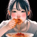 （注）ただスパゲッティを食べているイラストなのですが、少々下品なので、あまりオススメしません。 11枚目