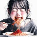 （注）ただスパゲッティを食べているイラストなのですが、少々下品なので、あまりオススメしません。 5枚目