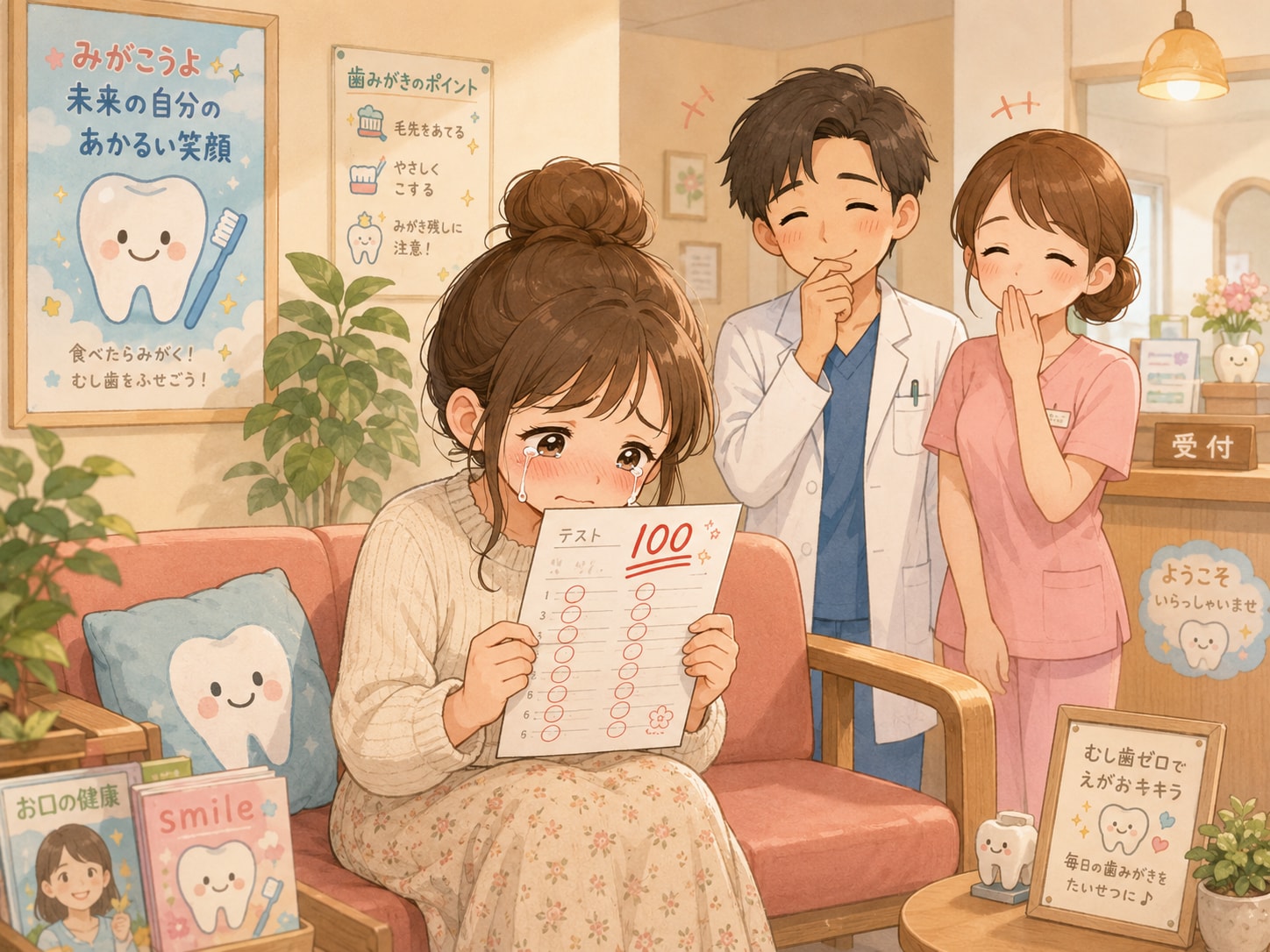 テストでは満点取れてえらいわね