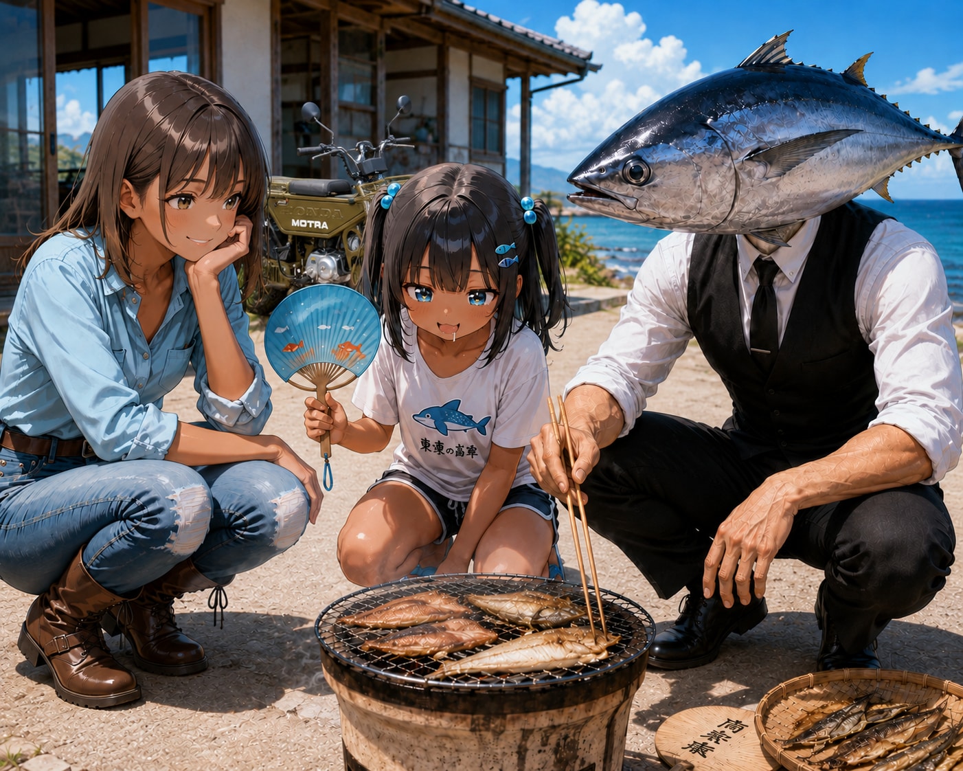 夏希さんと干物パーリー🐟✨