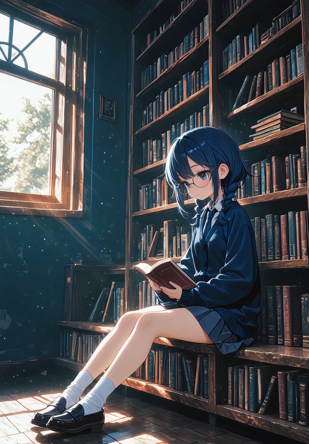 眼鏡の蒼依と午後の一冊