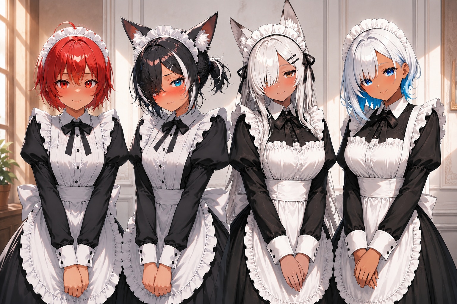 貴方の好みはどの褐色メイドさん？