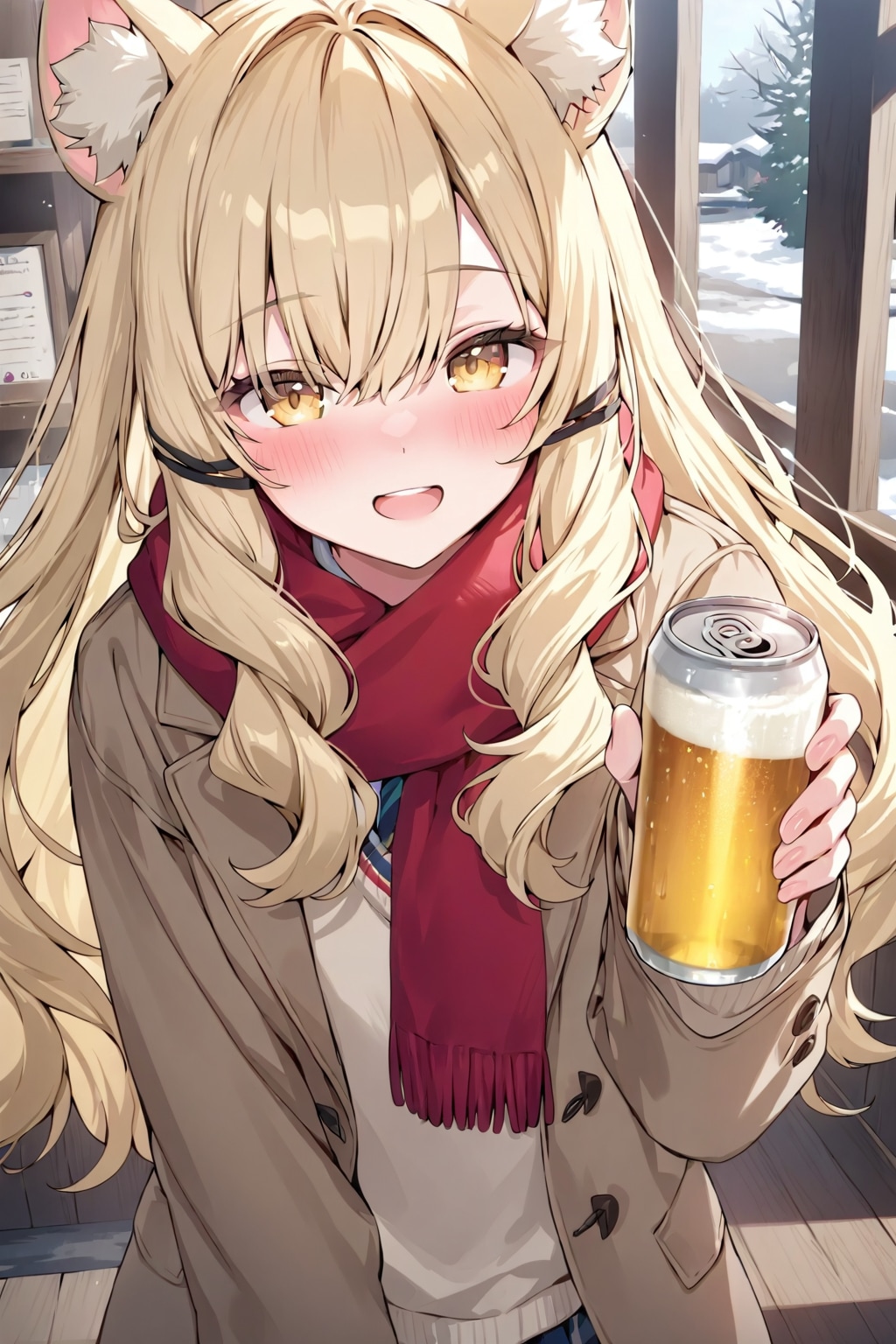 はい、ビール！