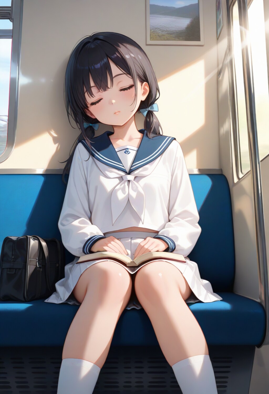正面に座った少女(5)