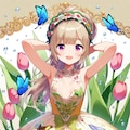 花と蝶と少女✨️ 5枚目