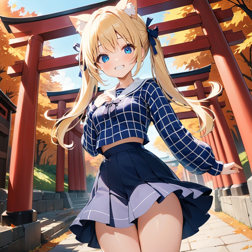 こるり「どやっ、観光で映えるとこ」まや「うゼえ」 | の人気AIイラスト・グラビア