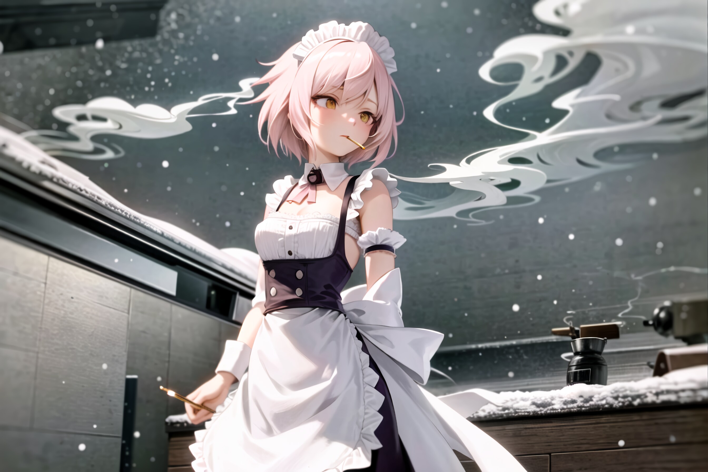 メイド喫煙