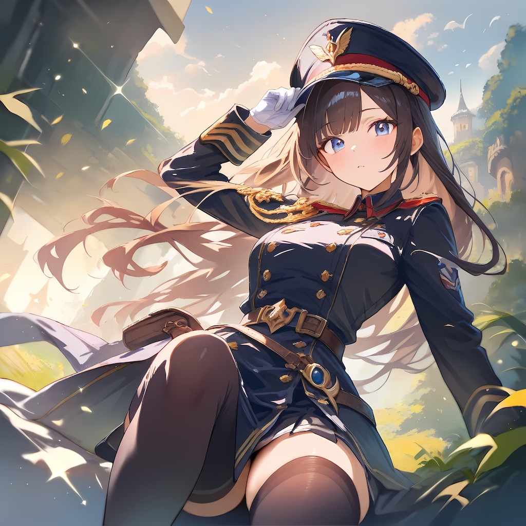 軍服ガール。