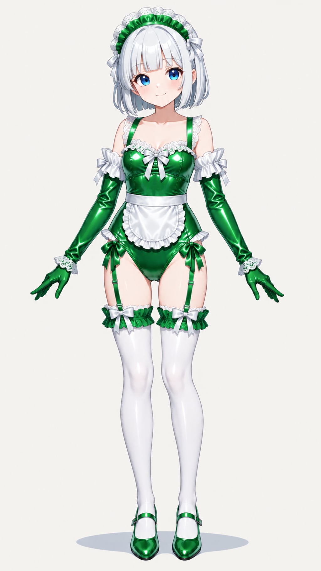 東方キャラのメイドレオタードコス2