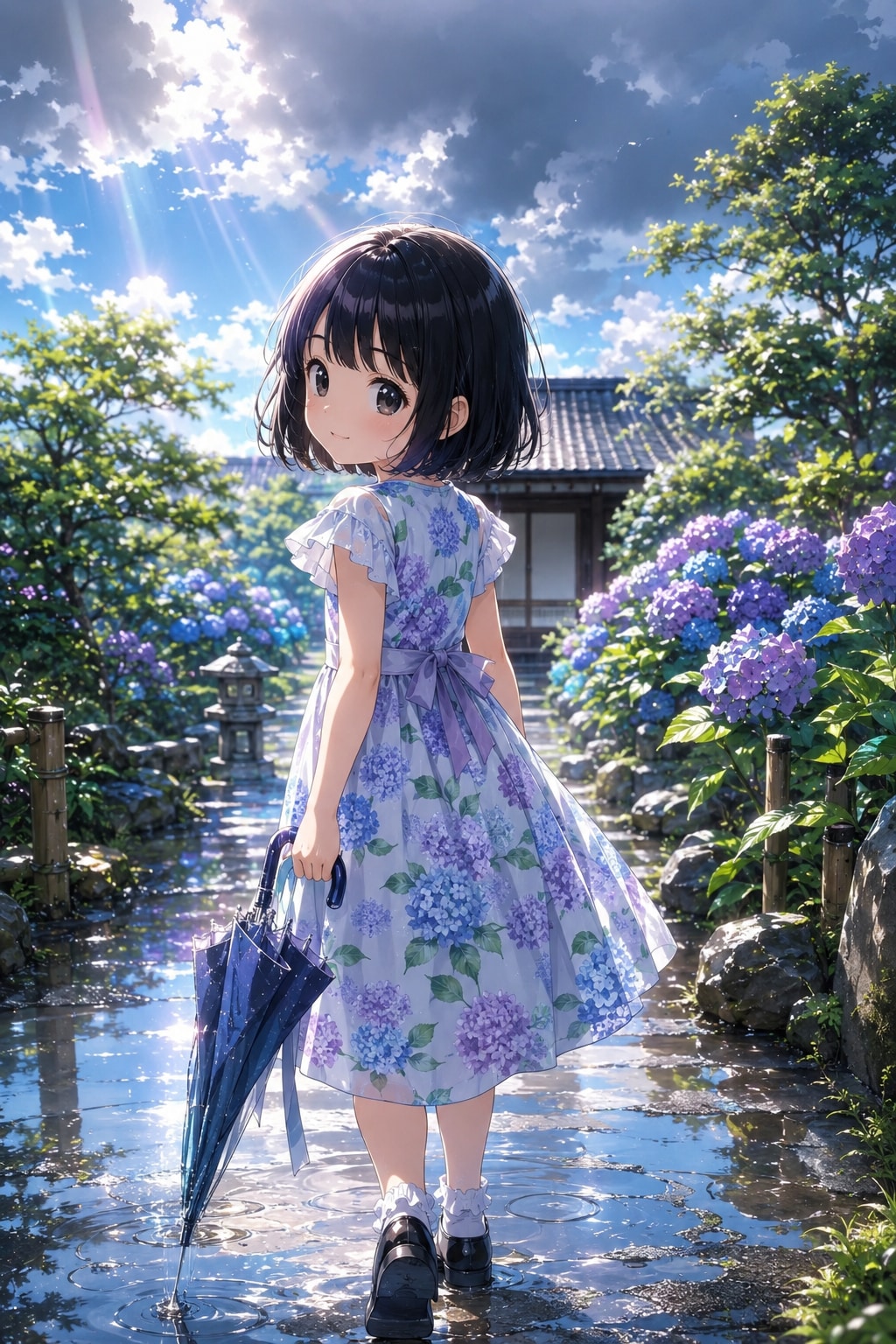 散歩をしている女の子