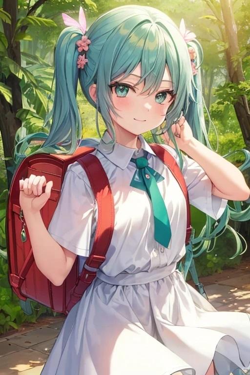 緑のツインテール
