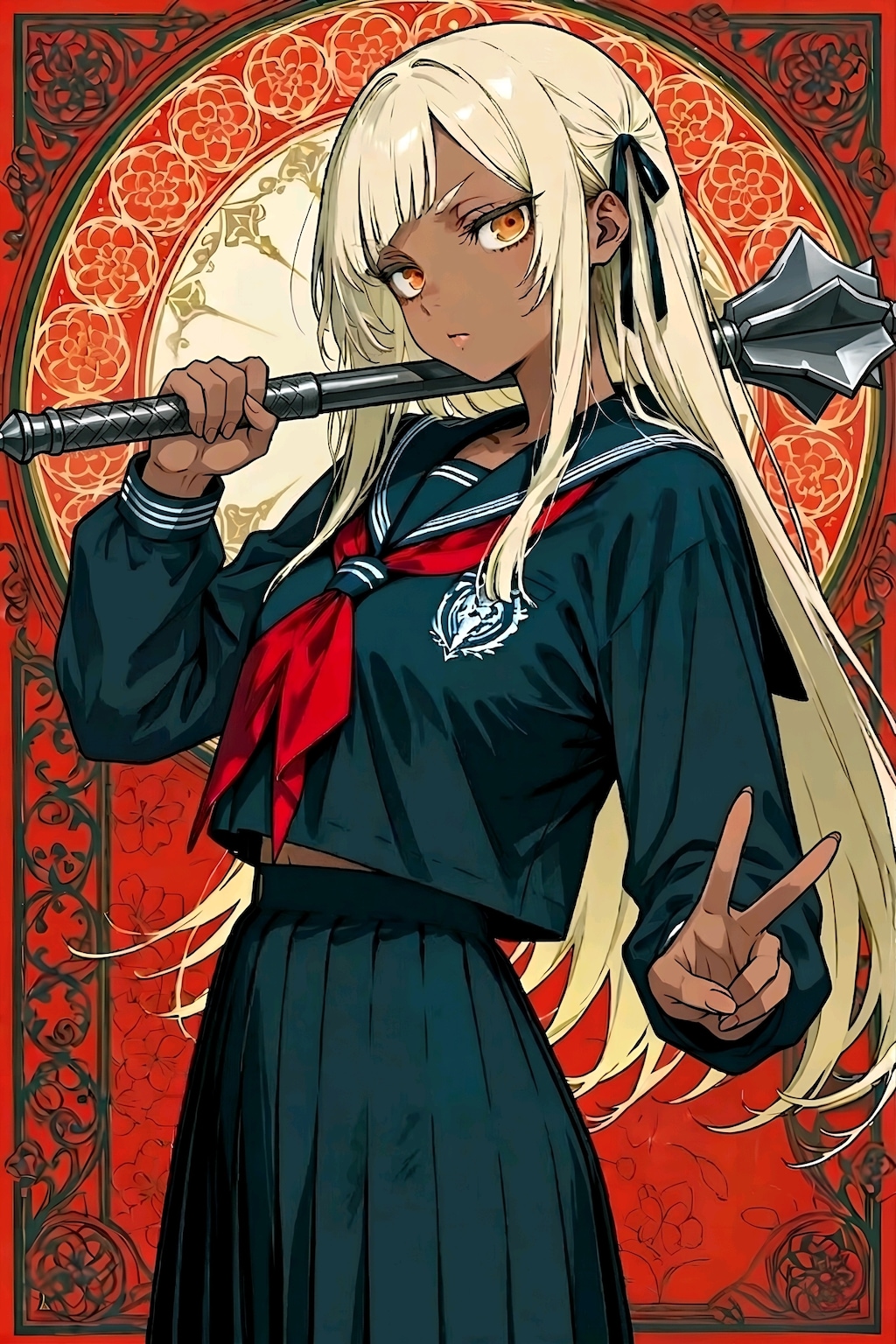 鎚矛女子高校生