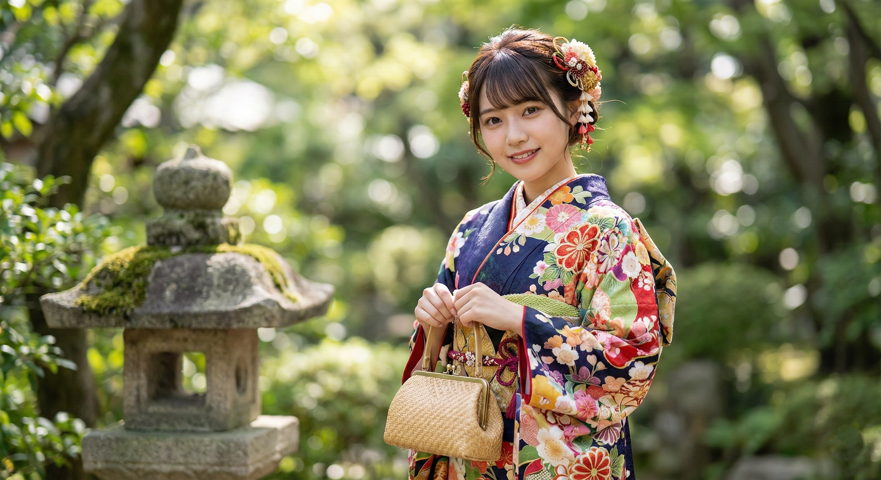 グラマーな和服美女