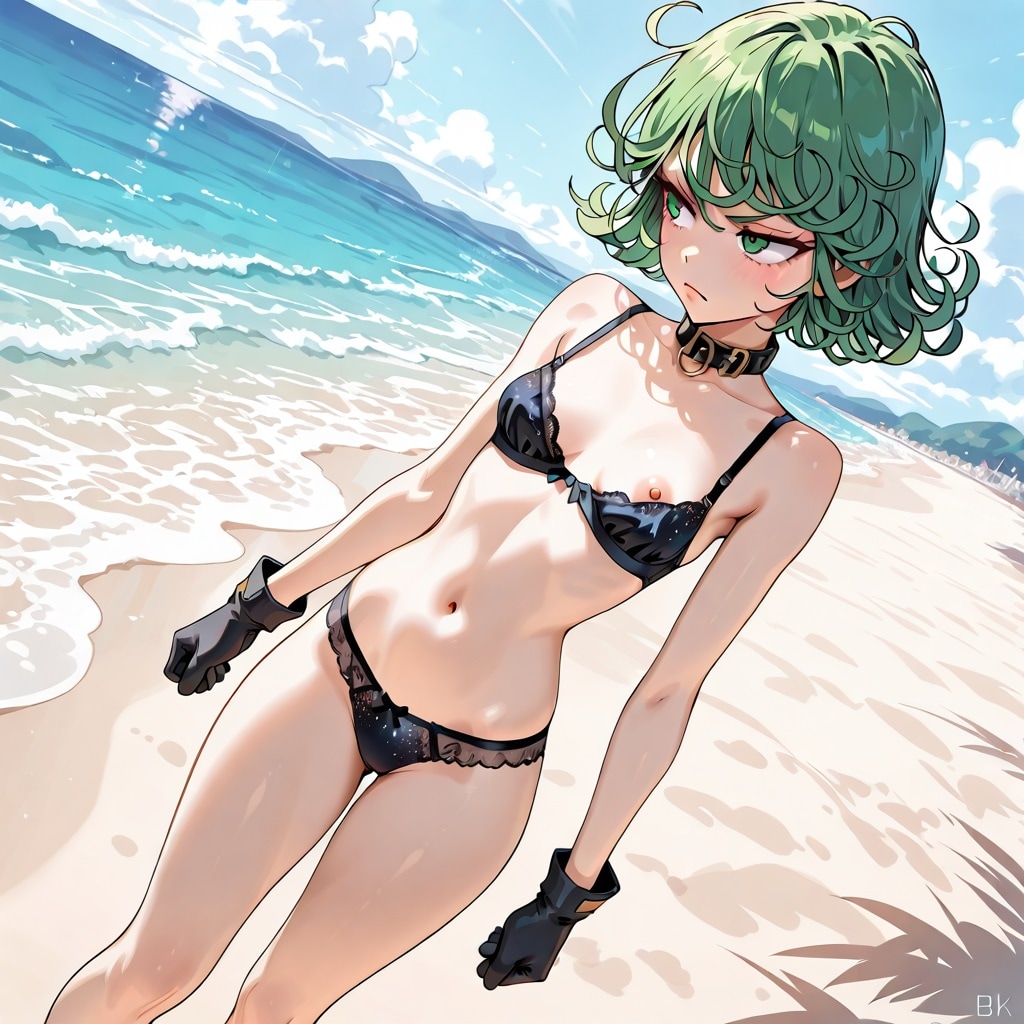 タツマキちゃんと海デート。どこに行っても、やるこたぁいっしょ。