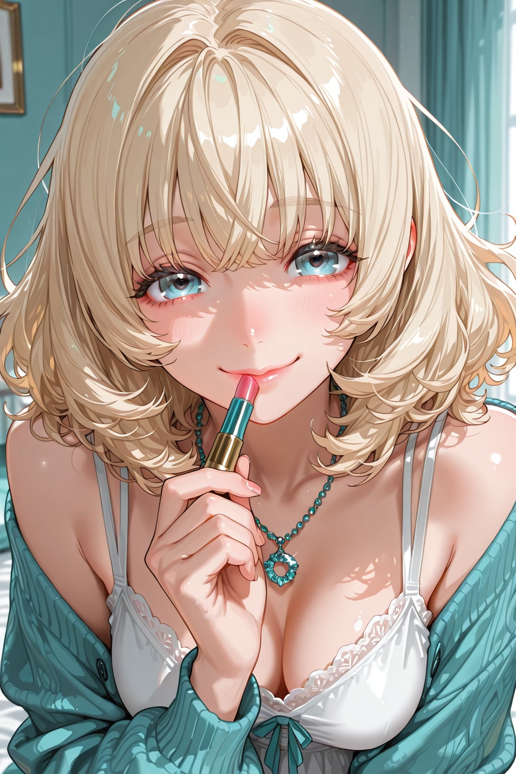 メイクアップ中のJD | の人気AIイラスト・グラビア