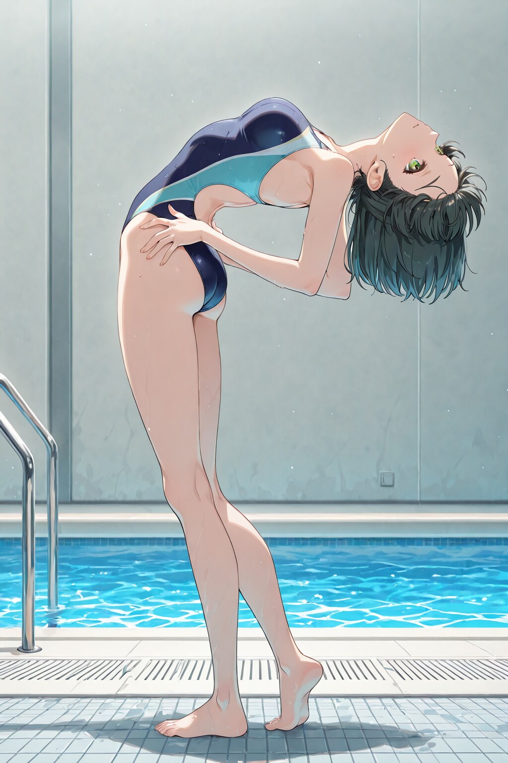 競泳水着　後ろ反り72