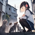 路地裏猫の集会 4枚目
