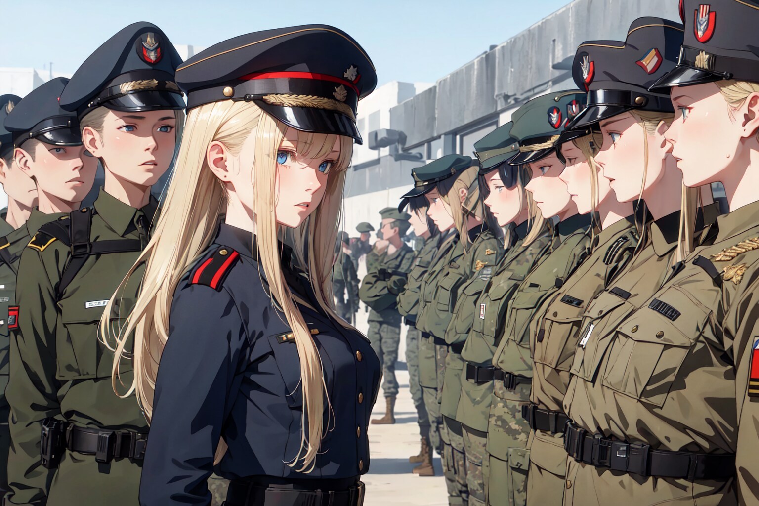 軍人　整列する兵士