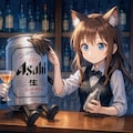 ショート美女のビール缶とバーテンダーの小さな女の子 4枚目
