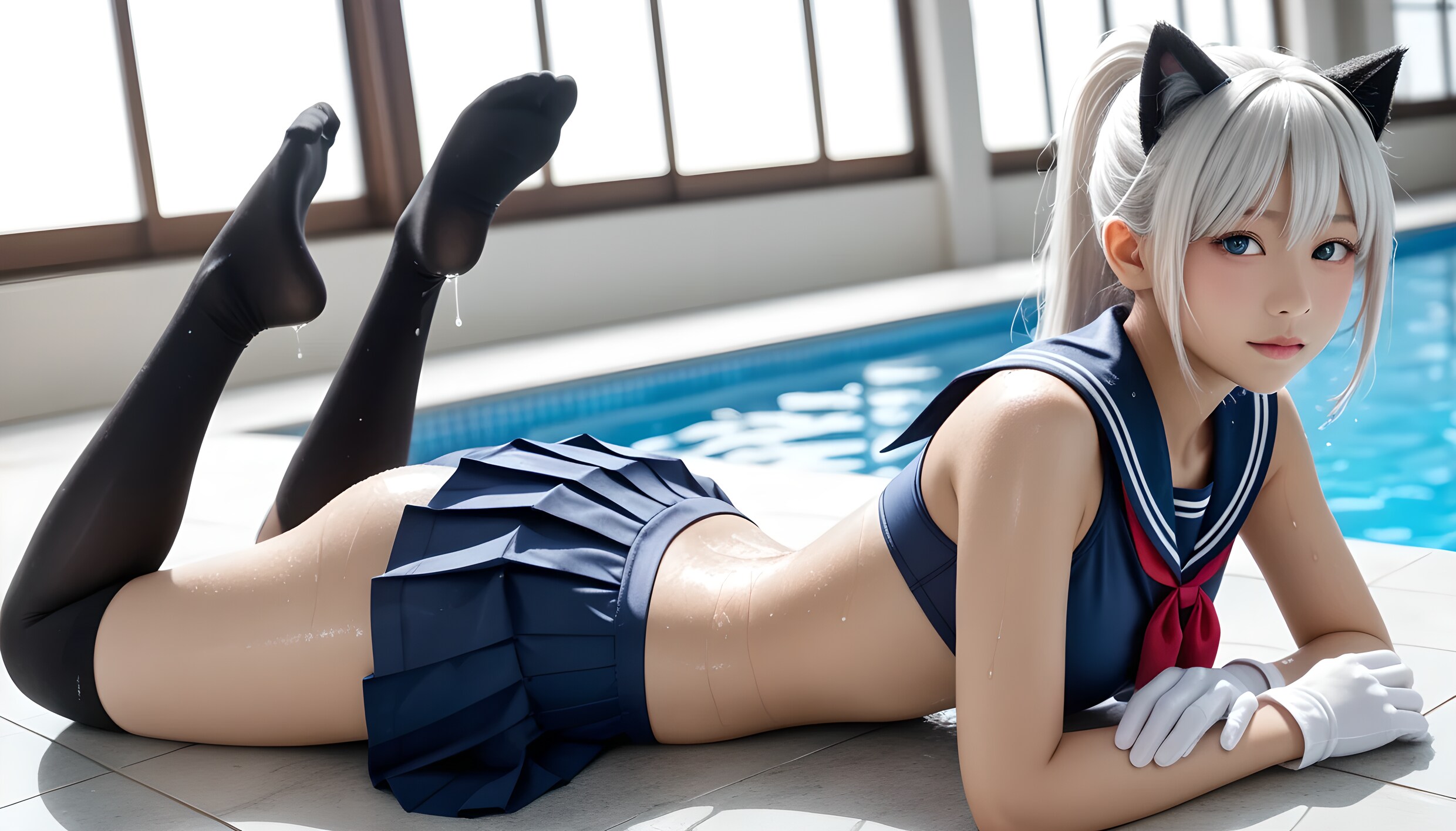 「撫で回したい！」美少女特有の柔肌！むっちり太ももと張りのある露出ボディに、全ユーザーが骨抜きに！
