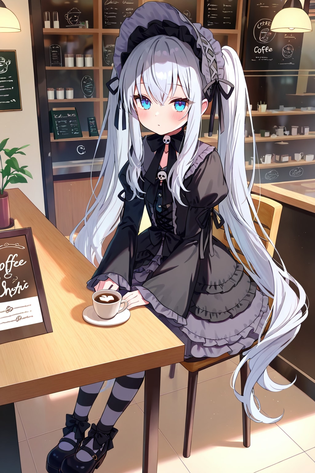 ゴスロリ銀髪ちゃん | の人気AIイラスト・グラビア