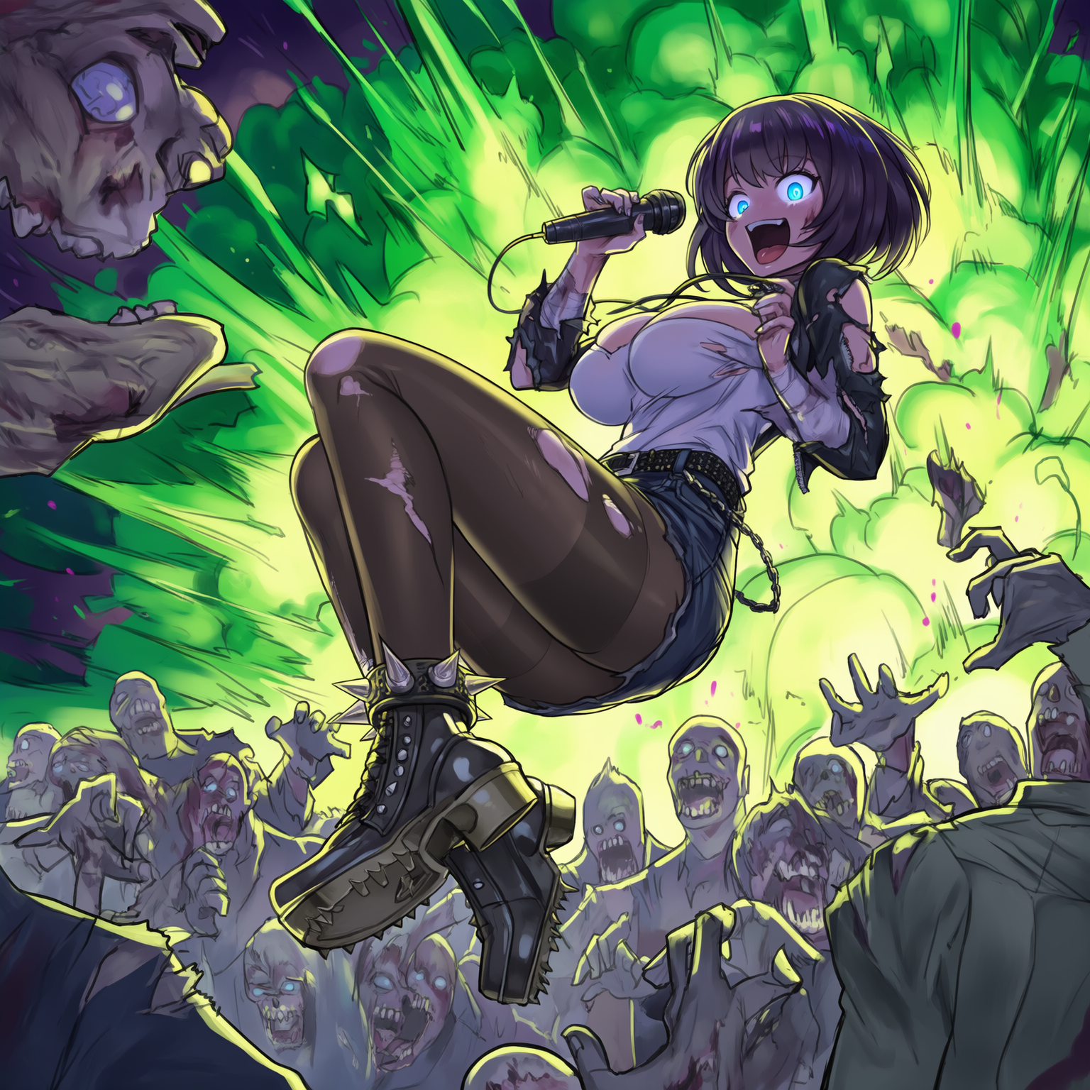 カオスなライブ at ゾンビランド | の人気AIイラスト・グラビア