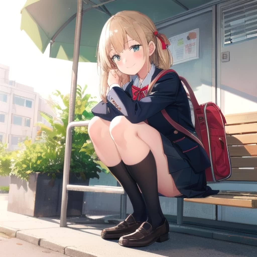 日陰で休憩